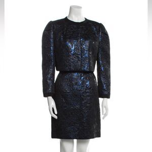 Dolce₽ Gabbana jacquard metallic print 2 pc skirt set ( jacket + skirt), M